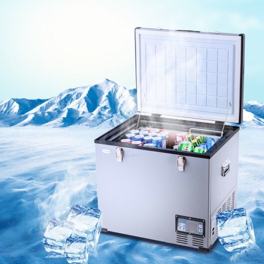 63-Quart Portable Electric Car Cooler Refrigerator Freezer
