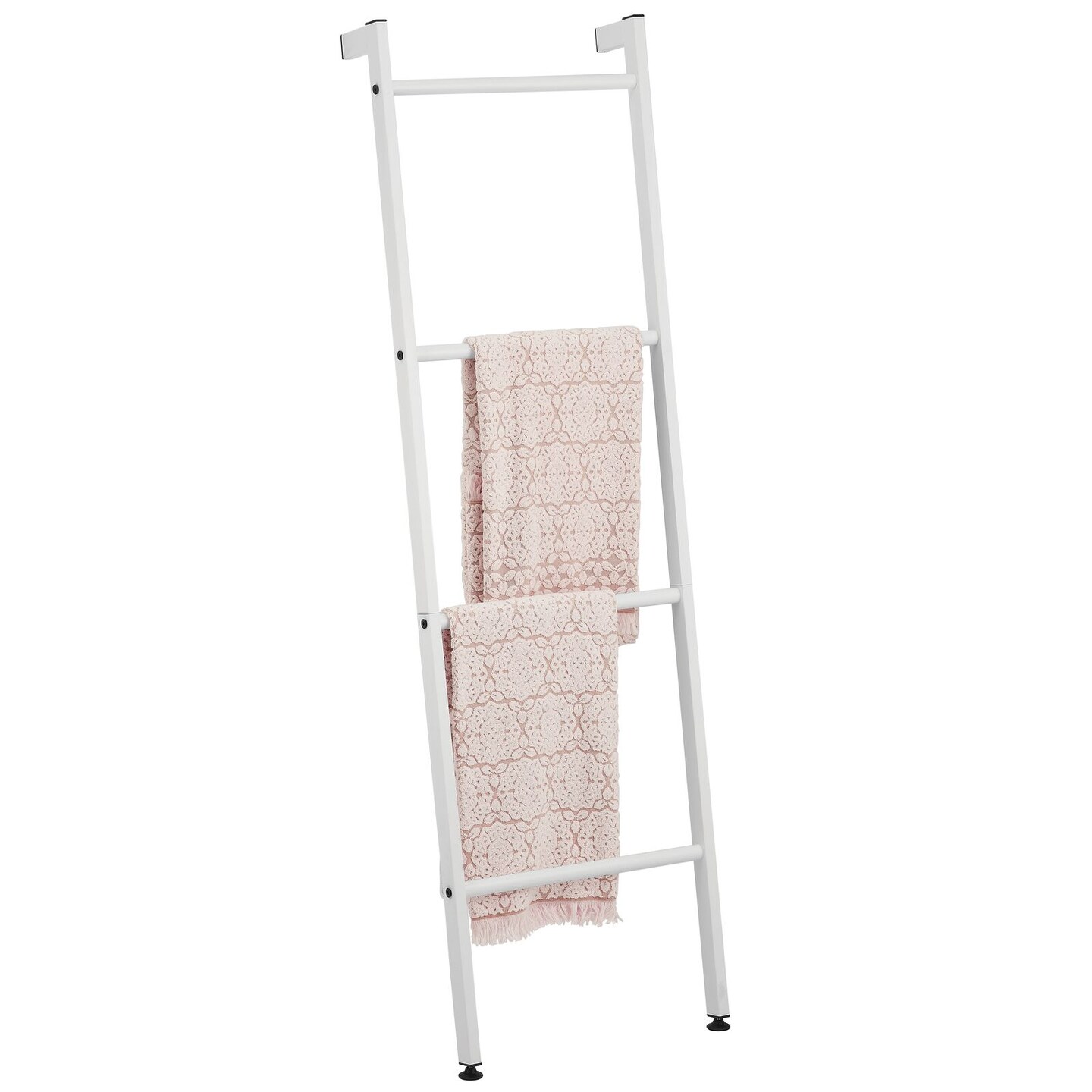 mDesign Metal Blanket &#x26; Towel Wall Ladder Rack for Bedroom/Bathroom