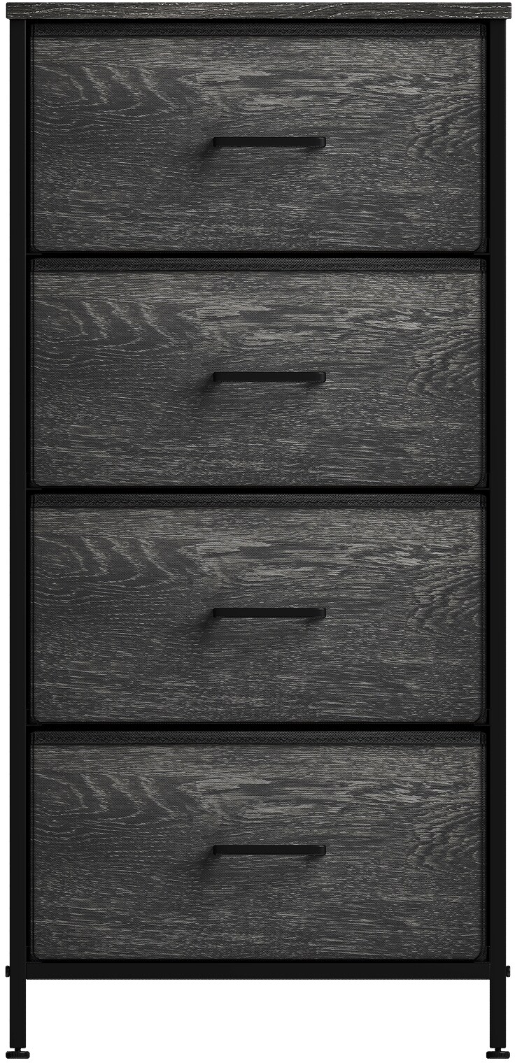 Sorbus Dresser with 4 Drawers - Bedside Furniture & Night Stand End Table Dresser with Steel Frame, Wood Top, Easy Pull Fabric Bins for Home, Bedroom Accessories, Office & Dorm