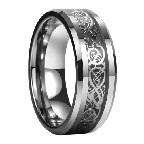 6 mm Stainless Steel Celtic Dragon Band Ring