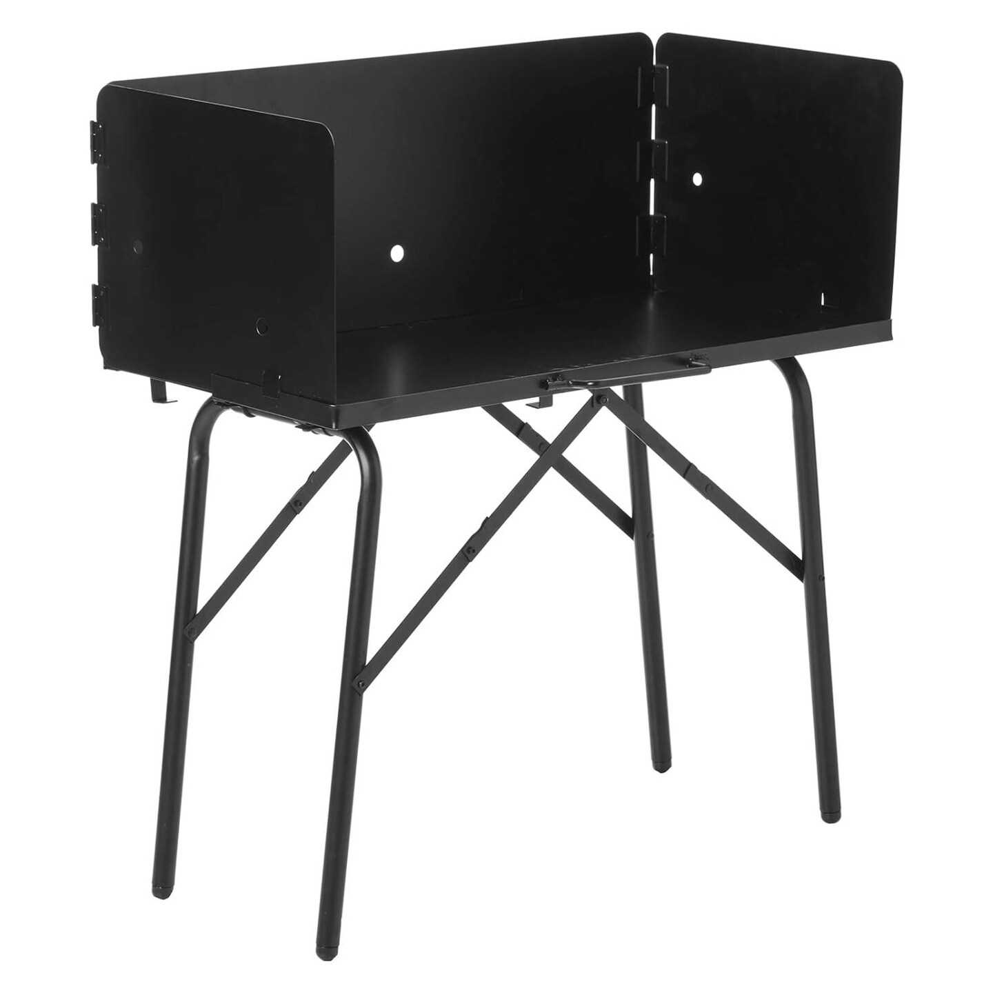 Lodge Steel Collapsible Outdoor Cooking Table, 16 Inch x 32 Inch x 26 Inch, Black