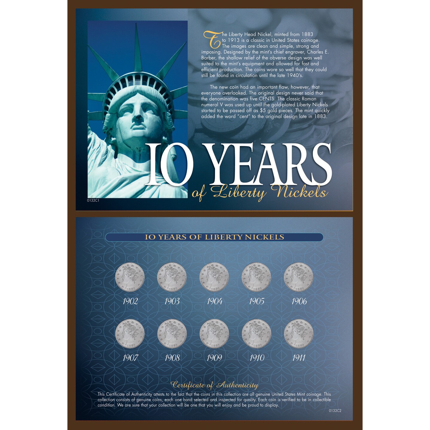 10 Years of Liberty Nickels