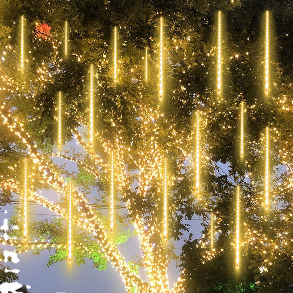 Kitcheniva 192 LED Meteor Shower Lights Christmas Hanging Decoration