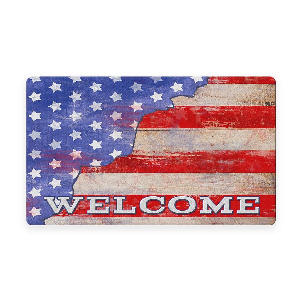 Freedom Stars and Stripes Door Mat (18 x 30&#x22;)