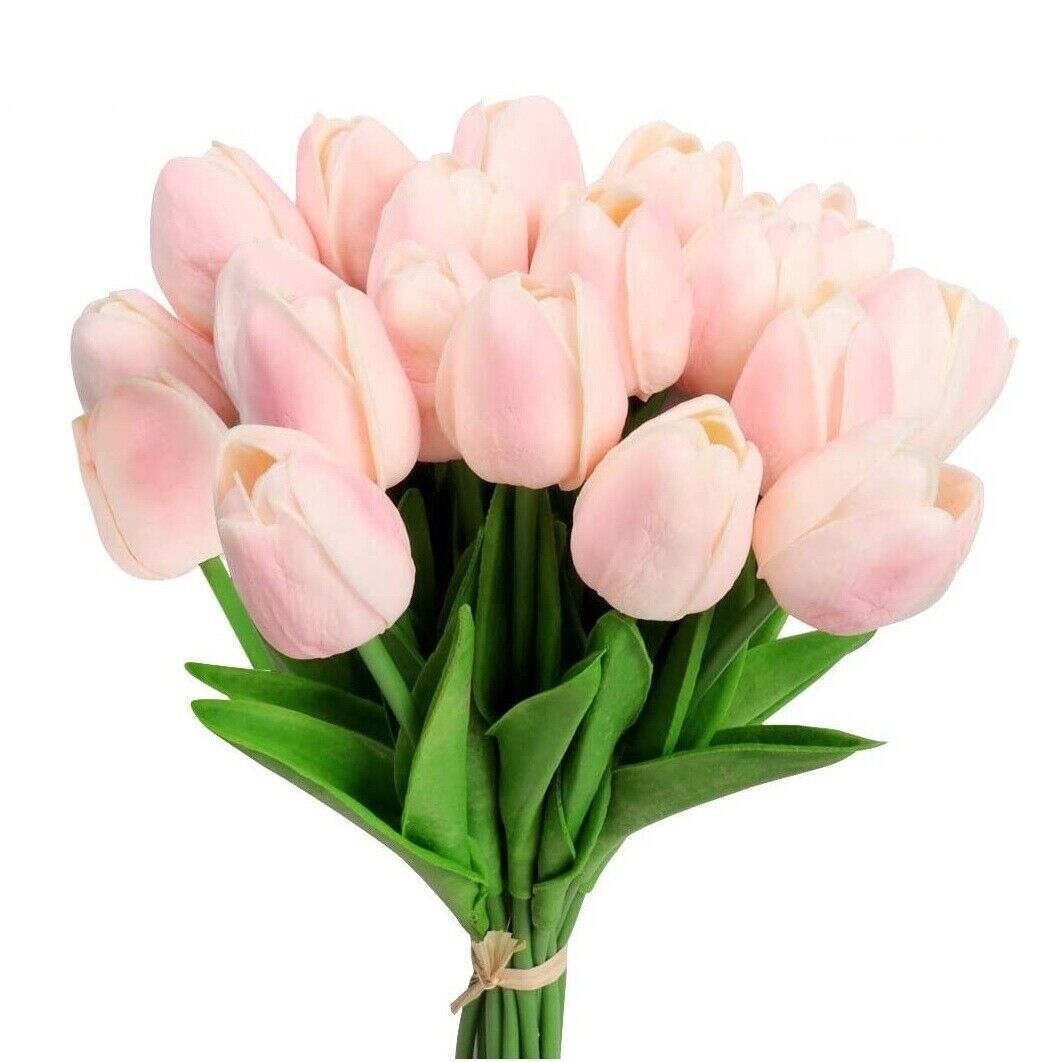 10 Pcs Real Touch Artificial Tulips for Wedding and Home Decor