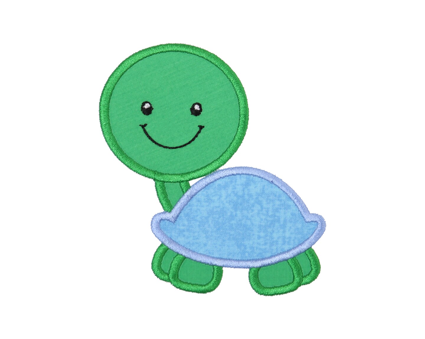 Boy Turtle with Blue Shell Sew or Iron on Patch