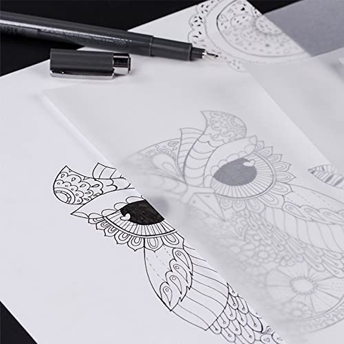 100 Sheets Tracing Paper 8.5 x 11 inches, Artists Tracing Paper Pad White Trace Paper Translucent Clear Tracing Sheets for Sketching Tracing Drawing Animation