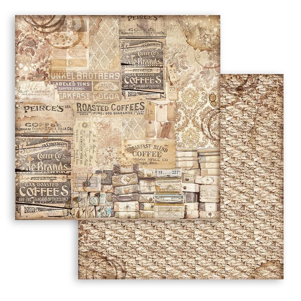 Stamperia - Coffee and Chocolate - 12x12 Scrapbook Paper - Pattern