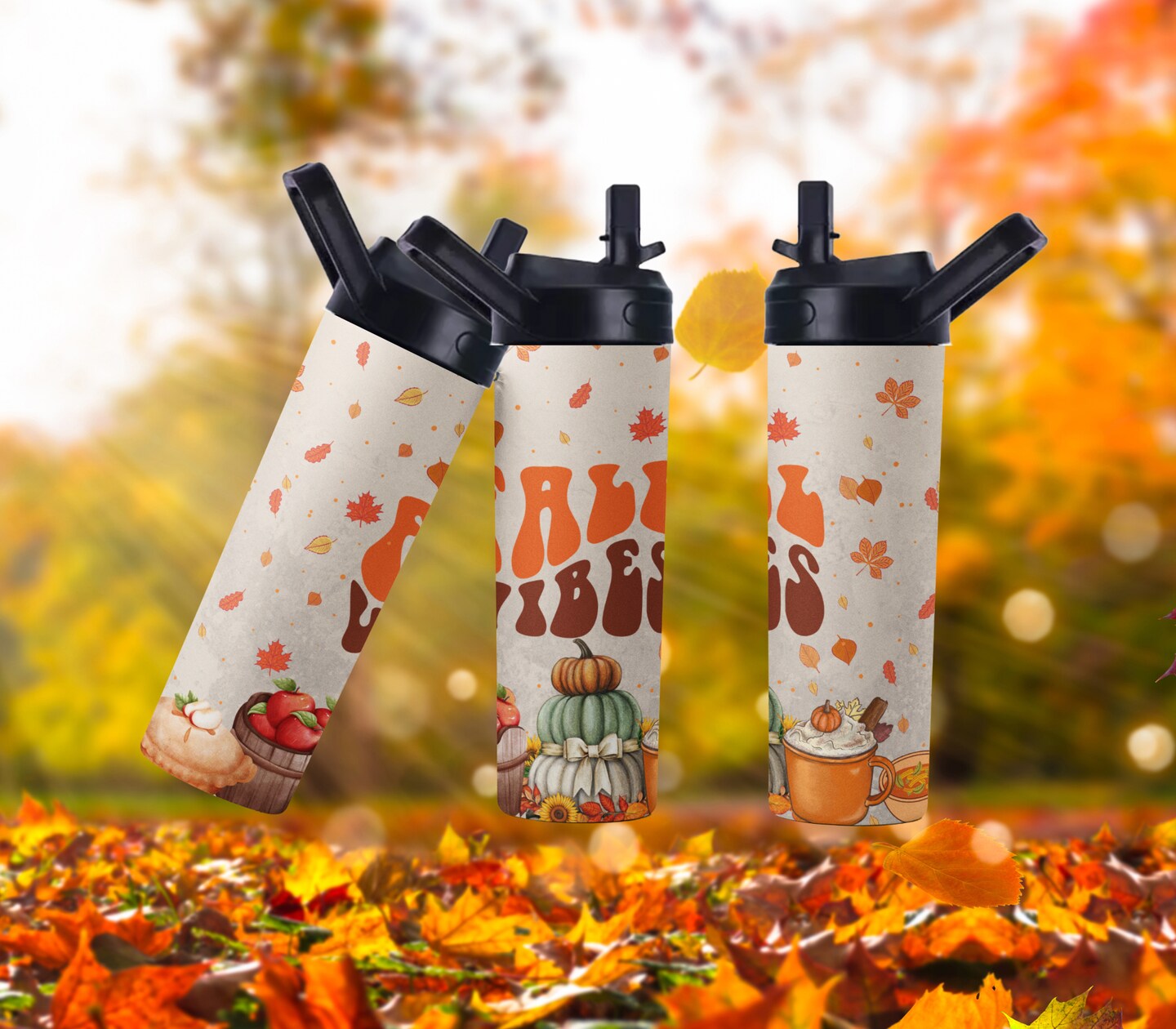 Fall Vibes 20 oz Water Bottle | MakerPlace by Michaels