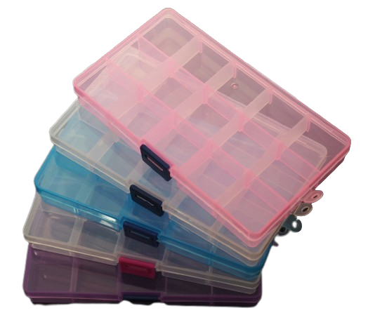 Kitcheniva 5 Pcs Clear Plastic Bead Storage Container Jewelry Box