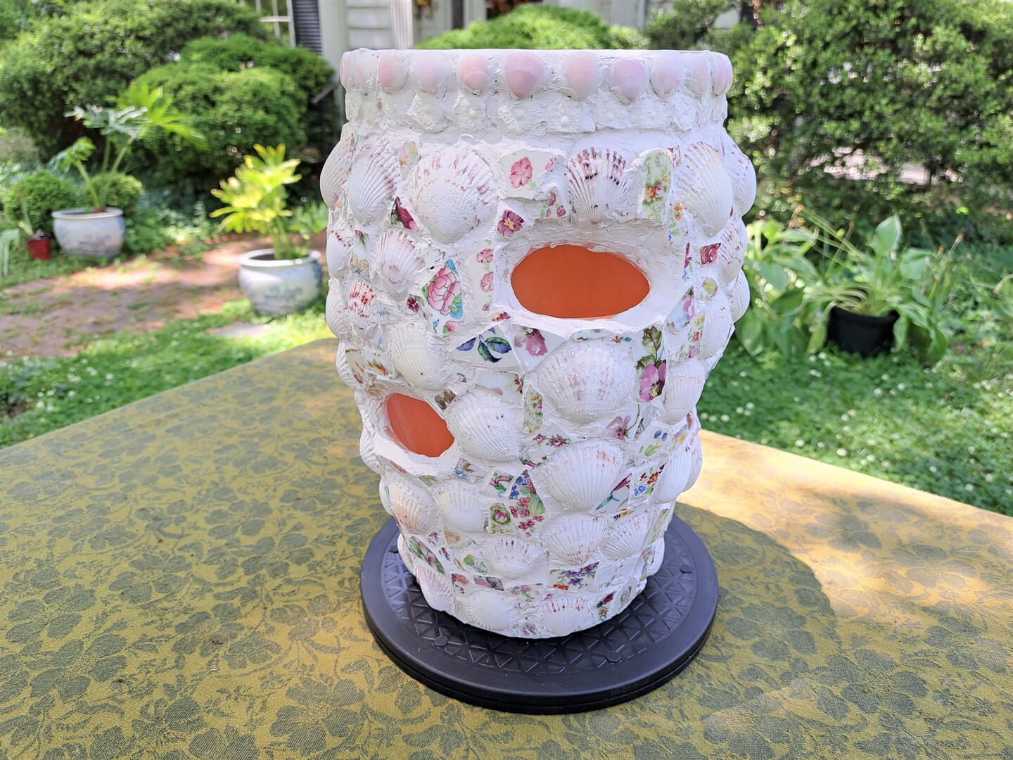 Seashells Mosaic Garden Strawberry Pot 12.5