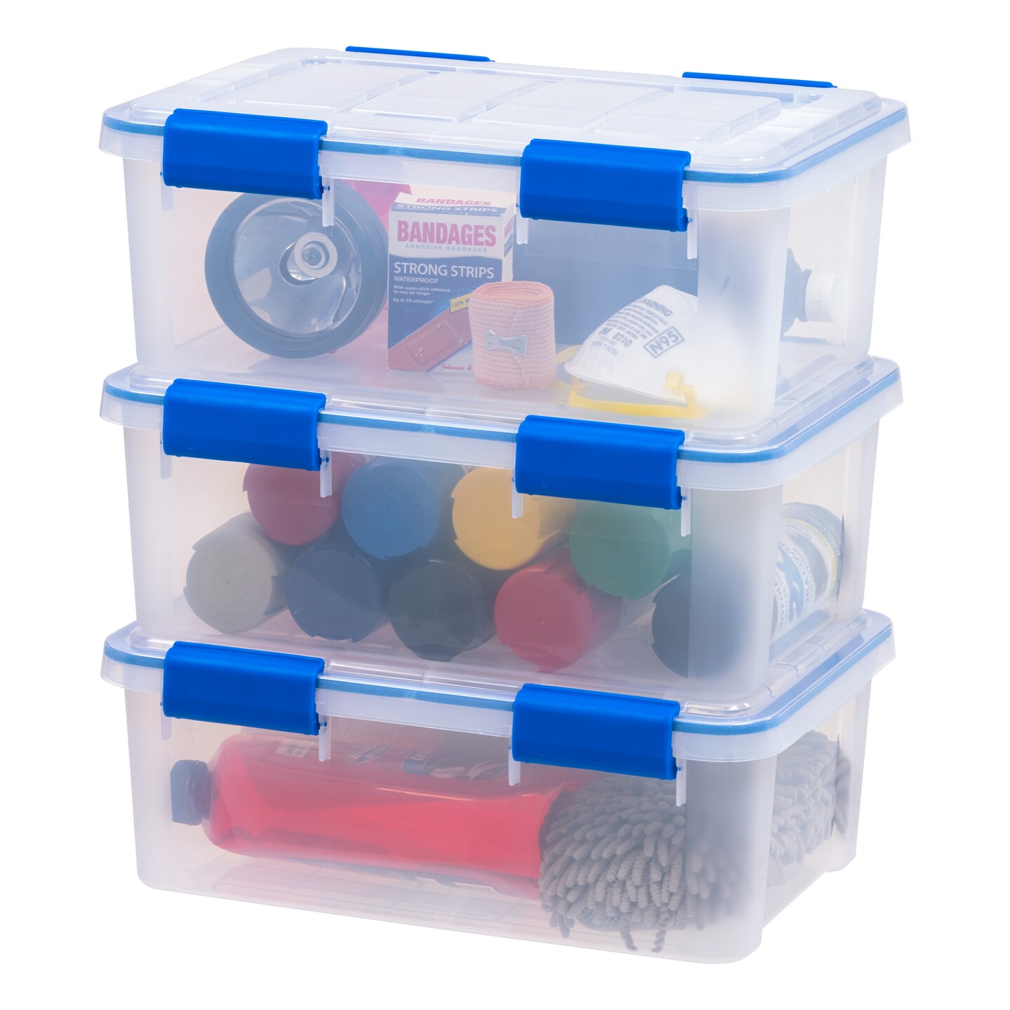 IRIS USA WEATHERPRO Plastic Storage Box with Durable Lid and Seal and Secure Latching Buckles