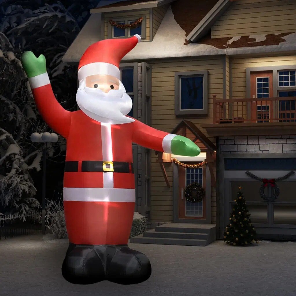 Inflatable Santa with LED Christmas Decor