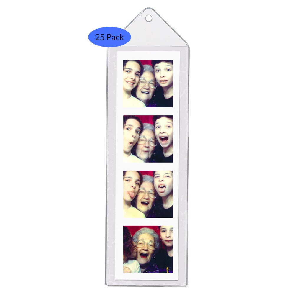 StoreSMART - Plastic Bookmark Holders - Triangle Top - 2 3/8&#x22; x 8&#x22; - fits photo booth photos - Made in USA