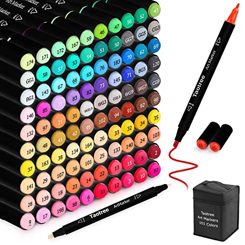 Ohuhu Alcohol Markers 48 Pastel Colors- Double Tipped Art Marker Set for  Artists Adults Coloring Sketching Illustration - Chisel & Fine Dual Tips 