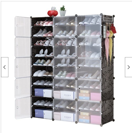 60 Pair Stackable Shoe Rack Dotted Line