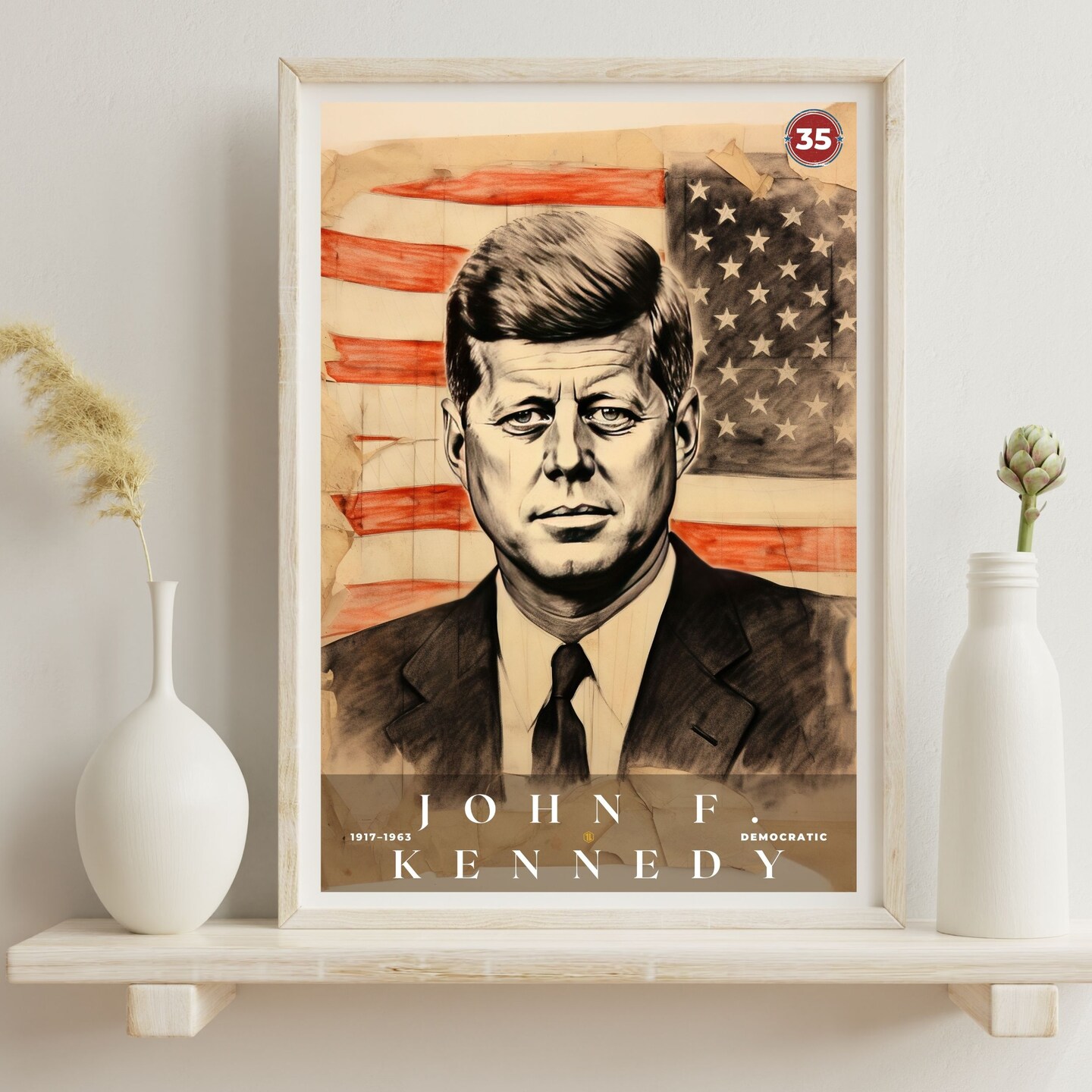 3D painting factory of President Kennedy