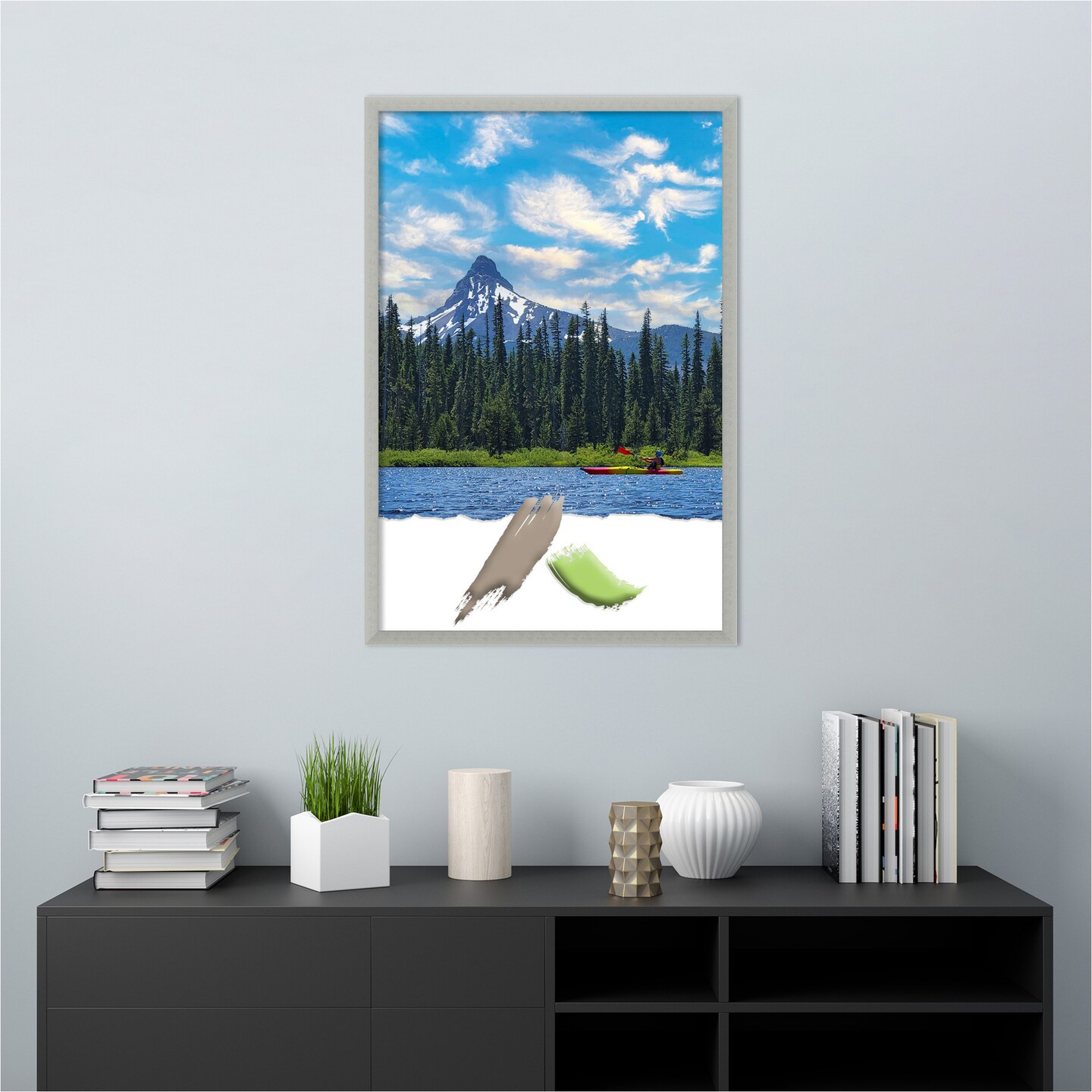 Silver Leaf Wood Picture Frame