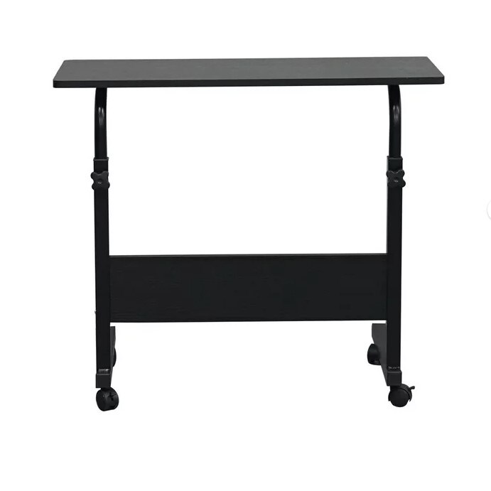 Laptop Table Adjustable Height Standing Computer Desk Portable Stand up Work Station Cart Tray Side Table for Sofa and Bed,Black