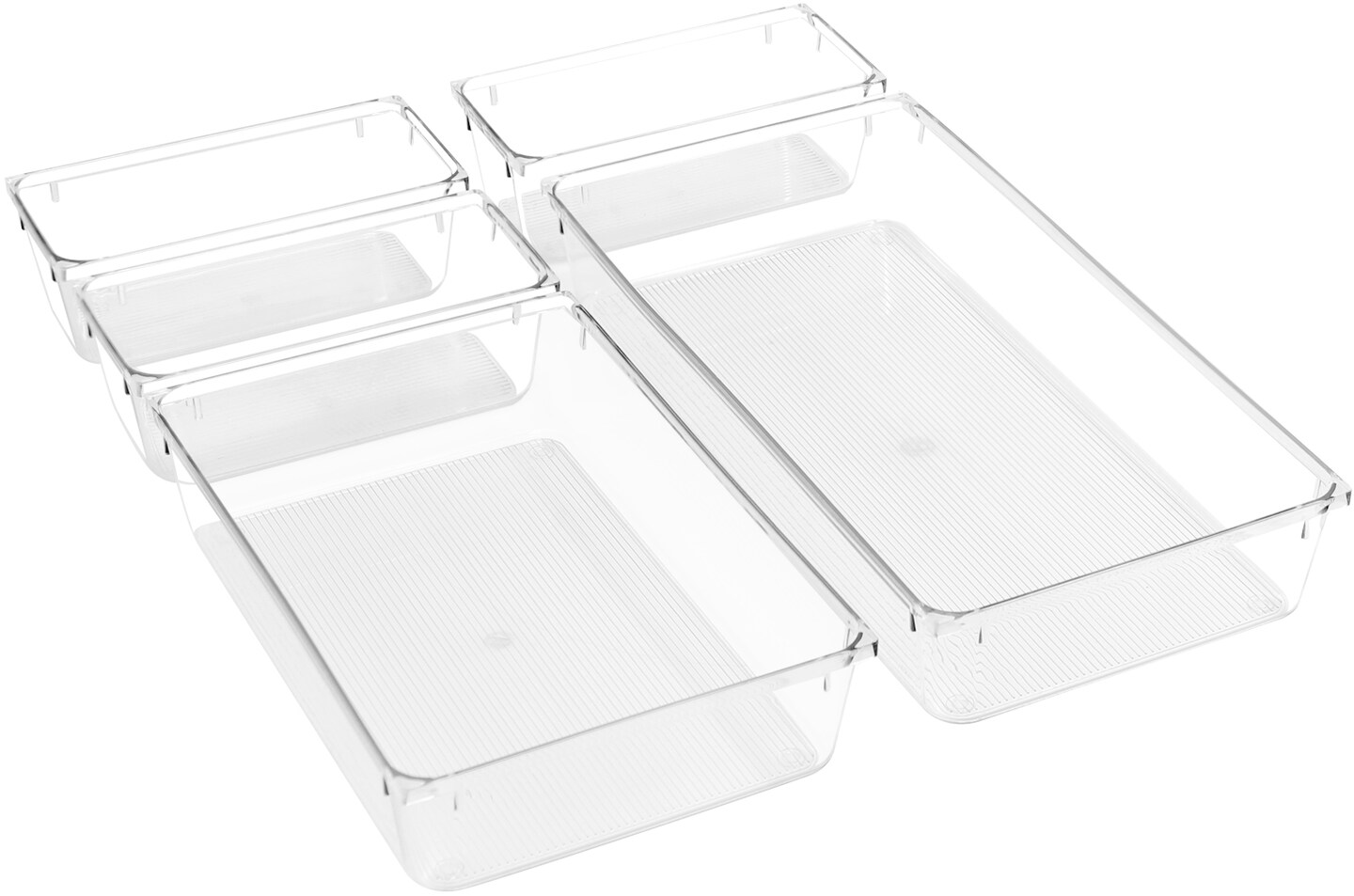 Sorbus Clear Acrylic Drawer Organizer Bins - For Makeup, Jewelry, and more
