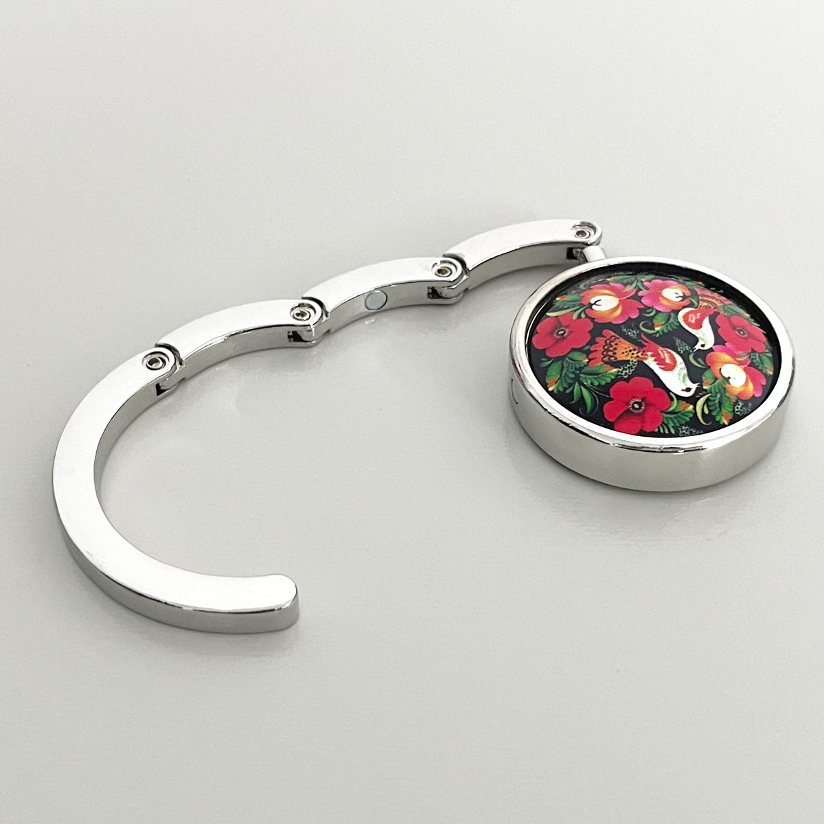 Wrapables Scenic Purse Hook Hanger, Foldable Handbag Table Hanger, Love Birds