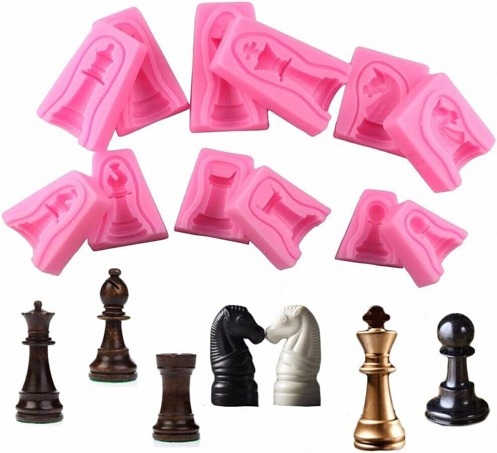 3D Chess Silicone Mold for Cake Decorating and Chocolate Candy