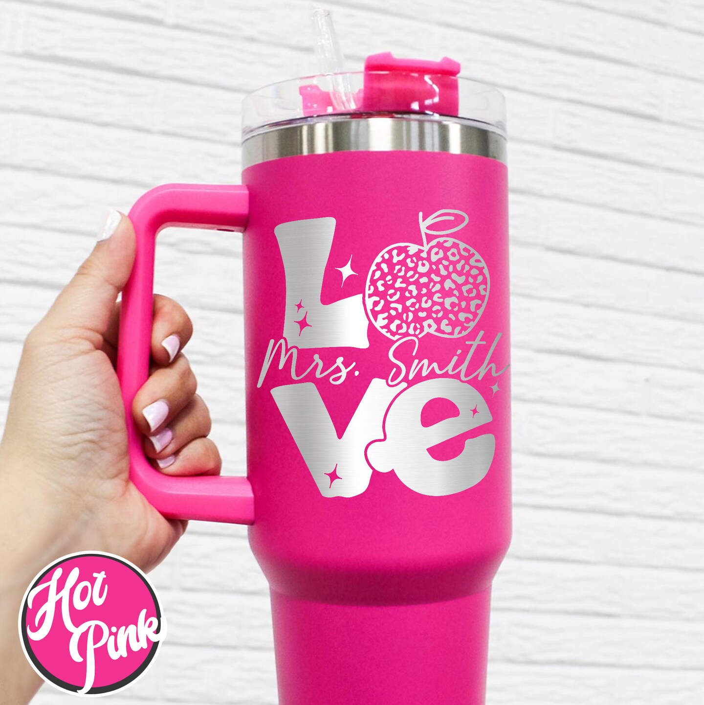 Personalized Teacher Tumbler 40oz, Teacher Tumbler With Handle, Teacher ...