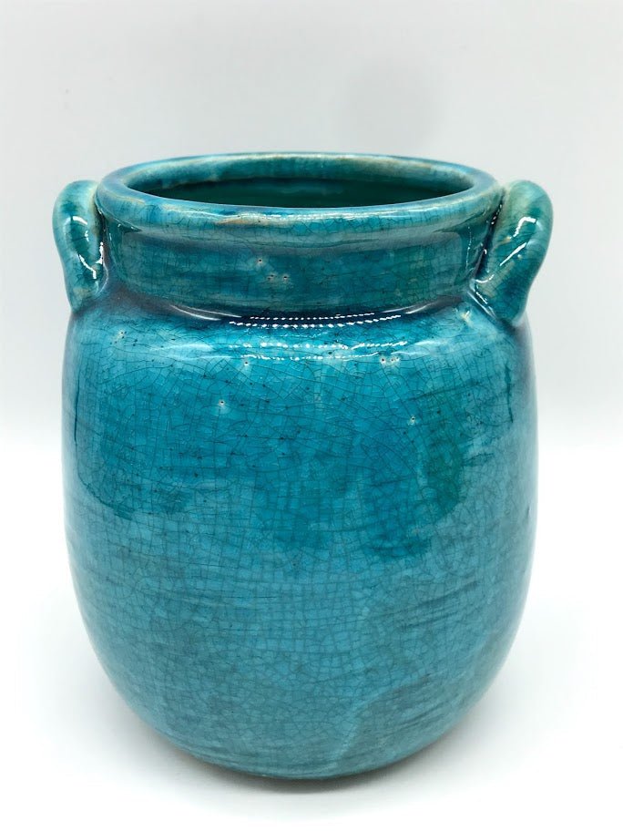 Ceramic Jar Crock Planter - Small WATER