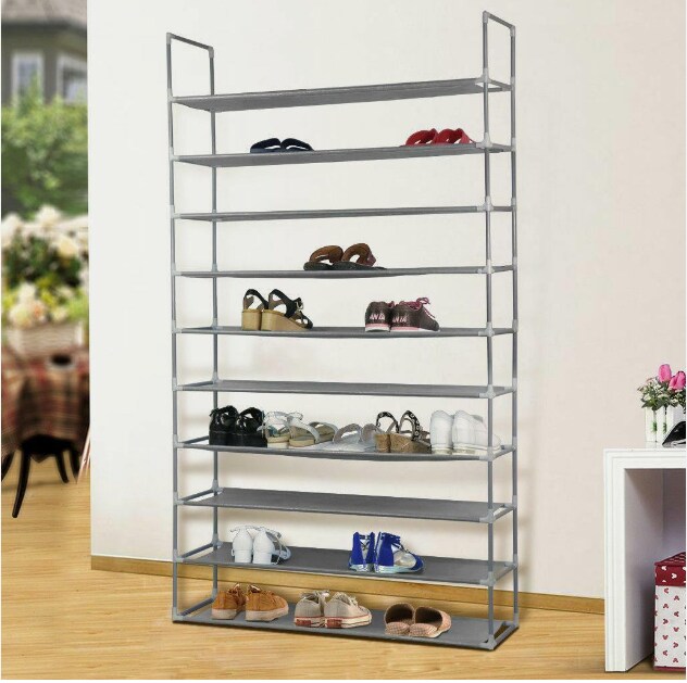 10 tier 50 pair shoe online rack