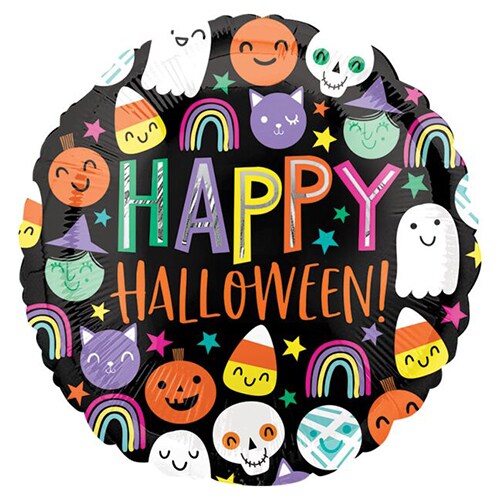 Halloween Happy Faces Foil Balloon - 17&#x22;