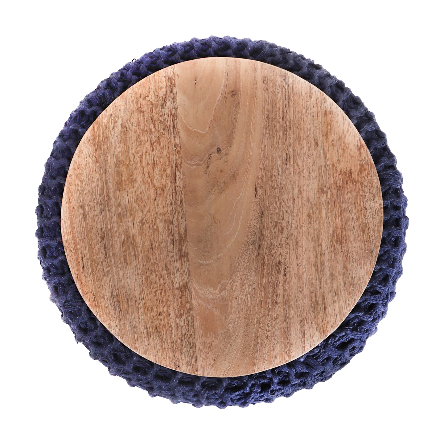 Marguerite Cotton Yarn 3-in-1 Pouf/Ottoman/End Table