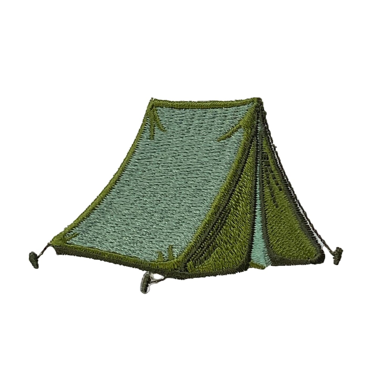 Camping Tent, Army Green, Embroidered Iron on Patch