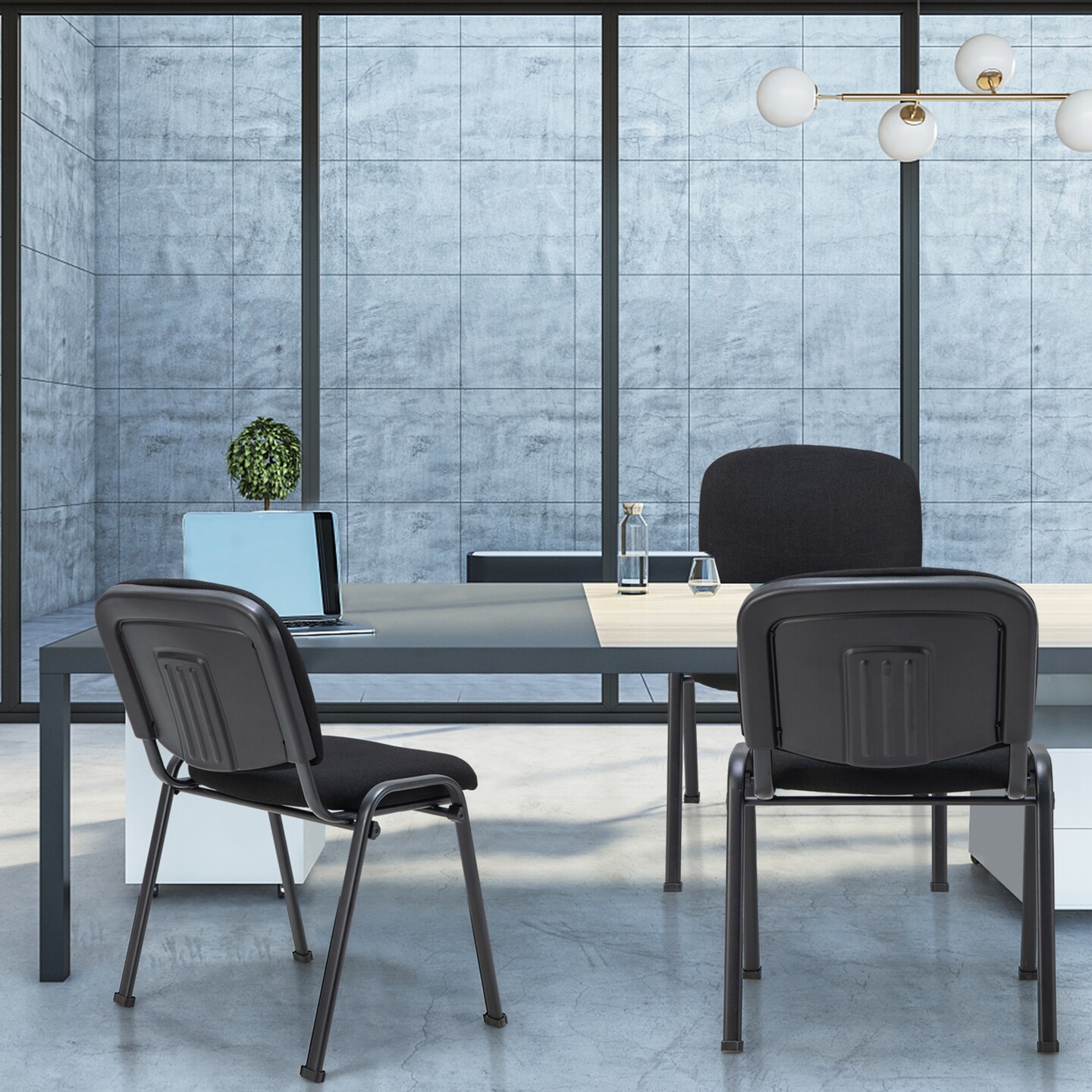 Costway Office Guest Chair Stackable Reception Chair Waiting Conference Room