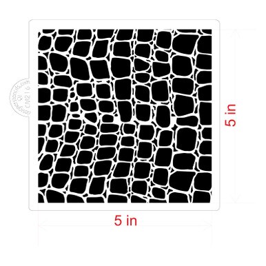 Crocodile Skin Cookie and Craft Stencil | CM216 by Designer Stencils | Stencils for Royal Icing, Airbrush, Dusting Powder |