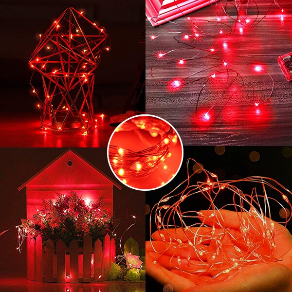 Perfect Holiday 30 LED Silver Copper Fairy String Lights - Battery Operated