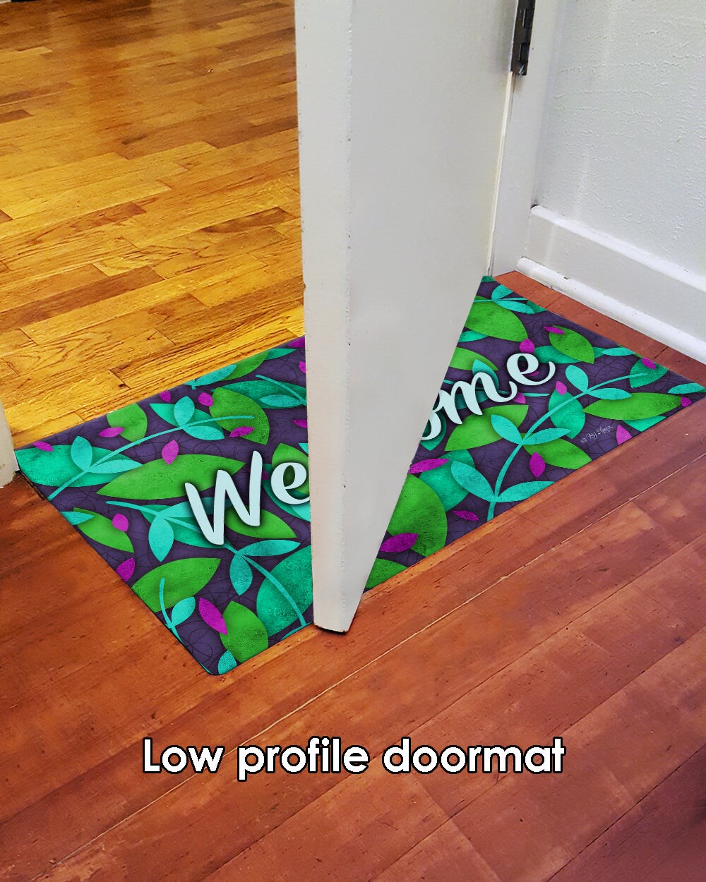 Spring Leaves Welcome Door Mat (18 x 30&#x22;)