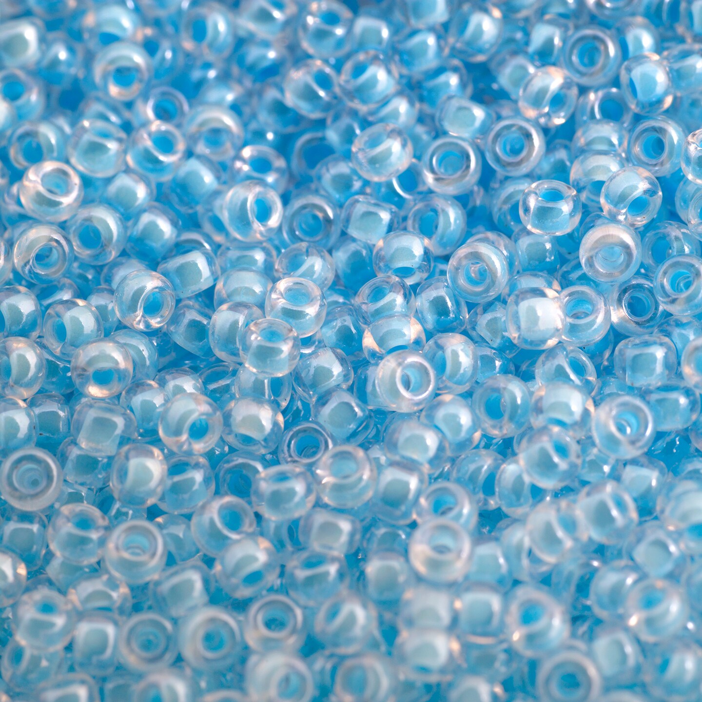 Miyuki Seed Beads 11/0 Crystal-lined Light Blue Luminous Neon