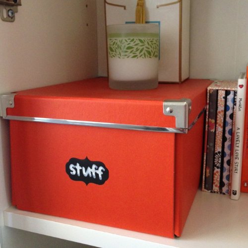 Wrapables Set of 60 Chalkboard Labels / Chalkboard Stickers, 2" x 1.25" Fancy Rectangle