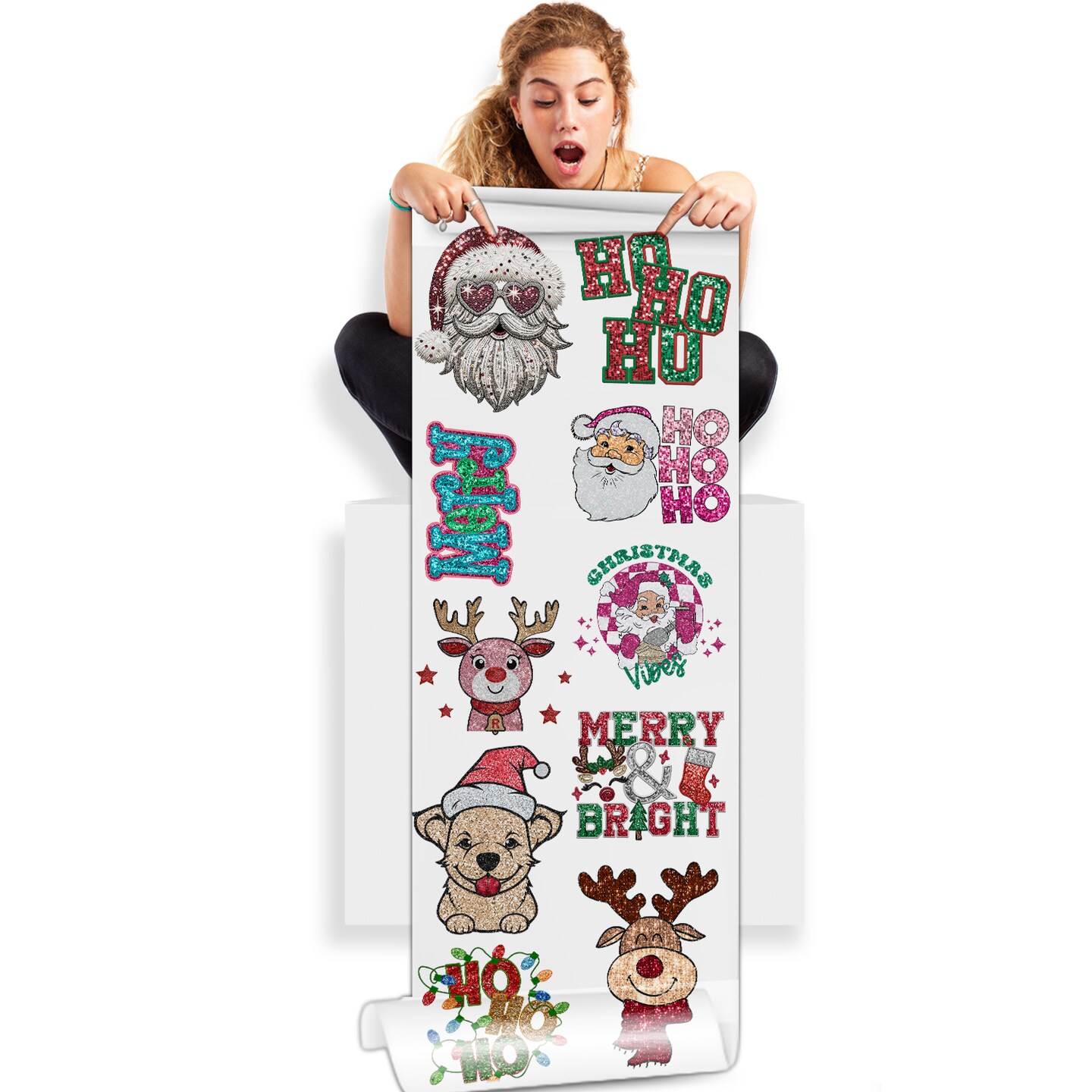 Festive Sparkle: Christmas Faux Sequin DTF Gang Sheets - 22x60