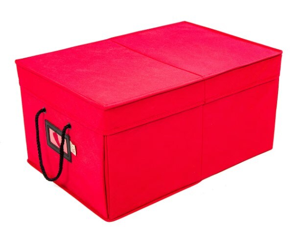 Santa's Bags 3-Drawer Ornament Storage Box - Red