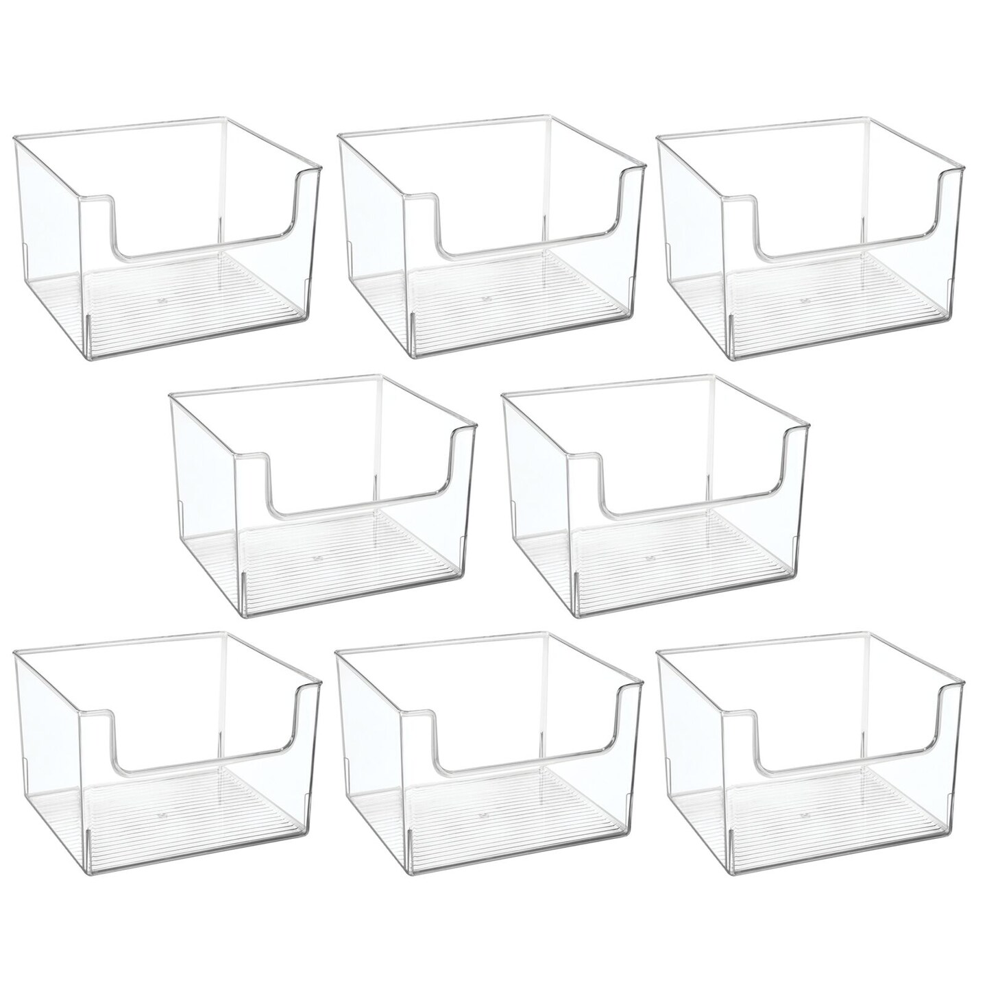 mDesign Office Plastic Storage Organizer Bin with Open Dip Front