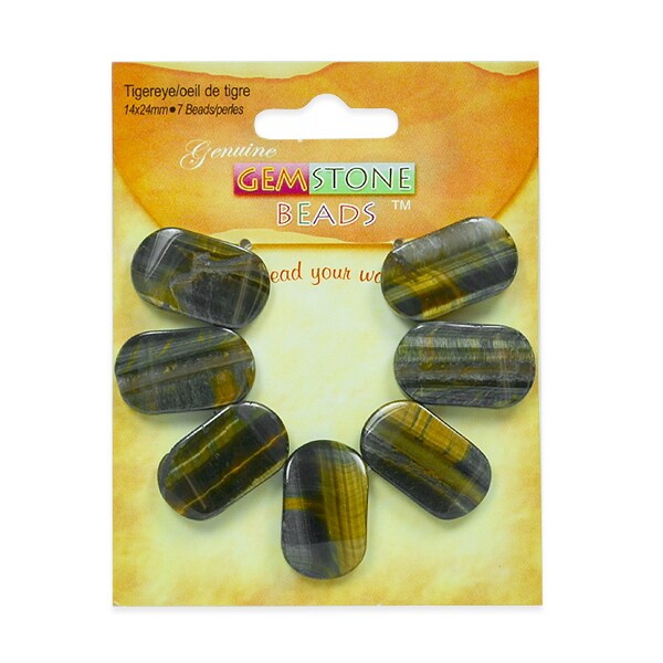 6 Packs of Tiger Eye Half Moon Beads Pack of 7