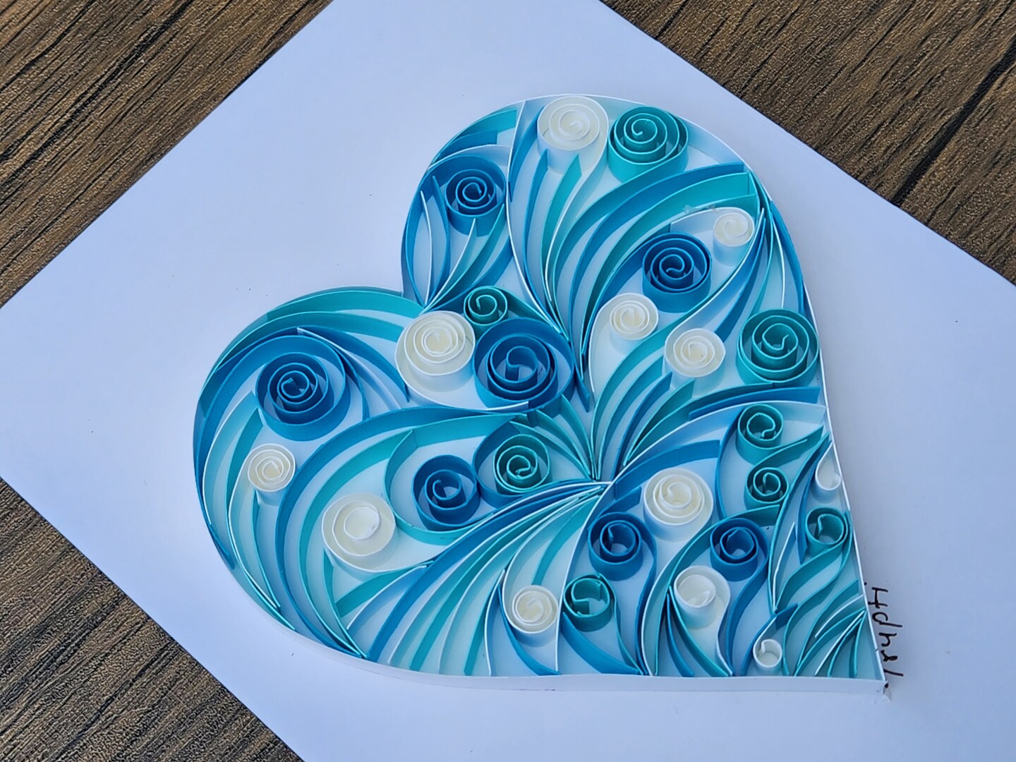 Framed Paper Quilling Heart
