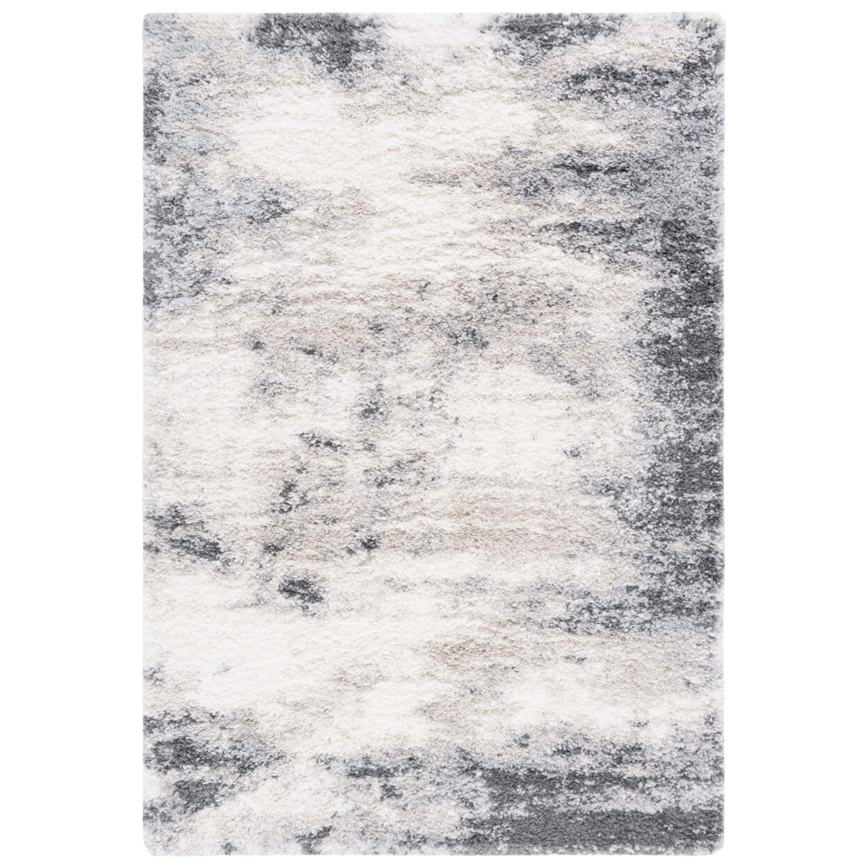 Safavieh Fnt831a Fontana Shag 800 Ivory / Grey