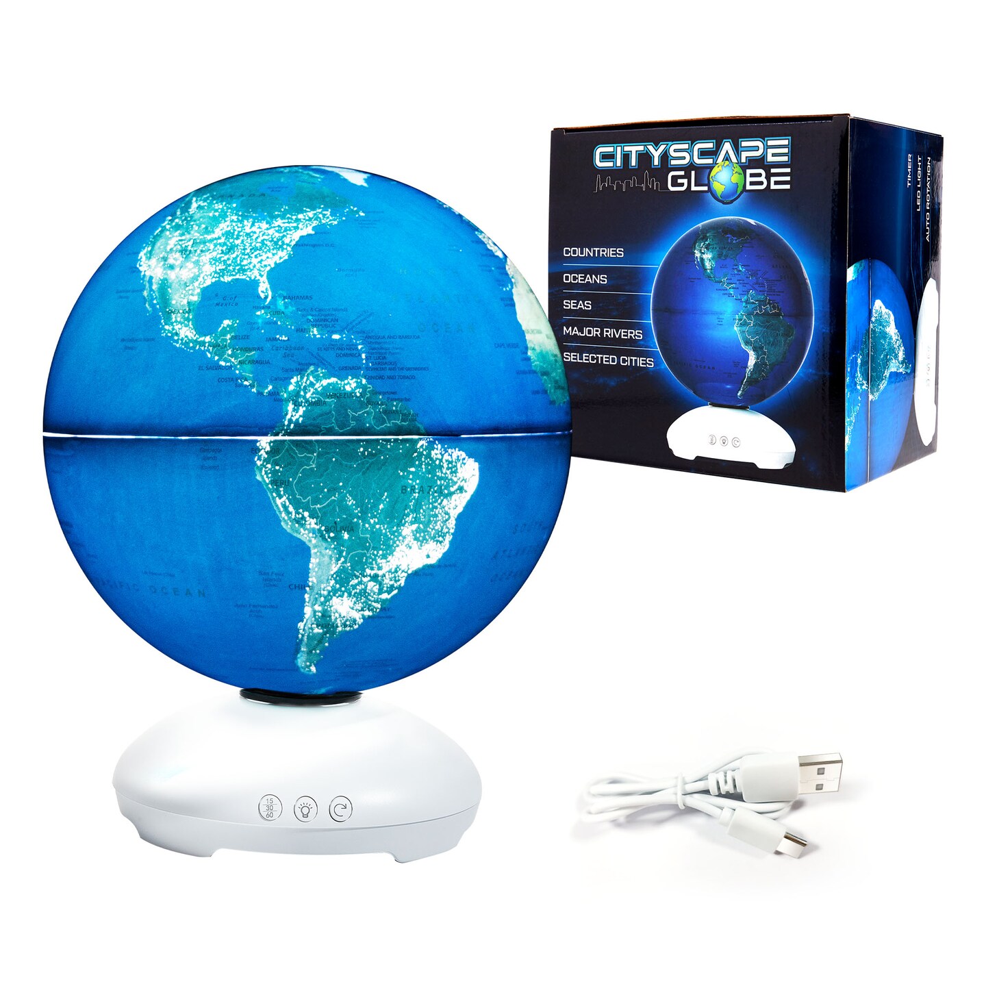 USA Toyz CityScapes Illuminated Globe for Kids Learning