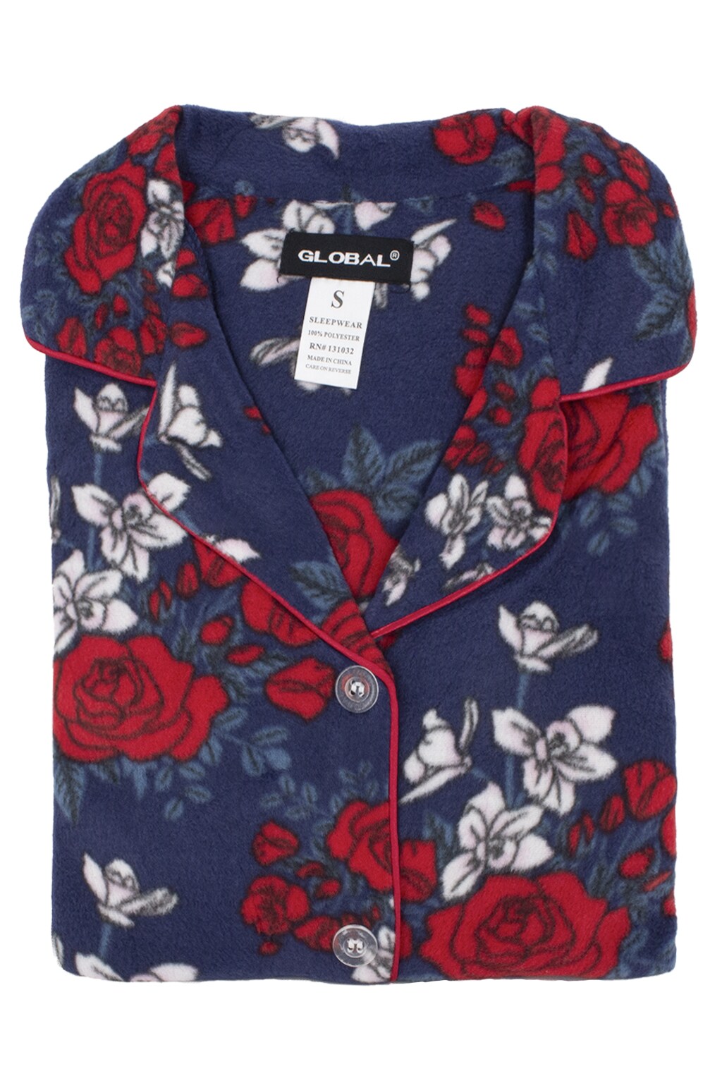 GLOBAL&#xAE; - Ladies Fleece PJ Set Made with 100% Polyester