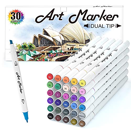 120 Colors Alcohol Markers, Dual Tip Art Markers for Coloring Sketching  Drawing Markers for Artists Kids Adult Paint Markers Pen with Holder and