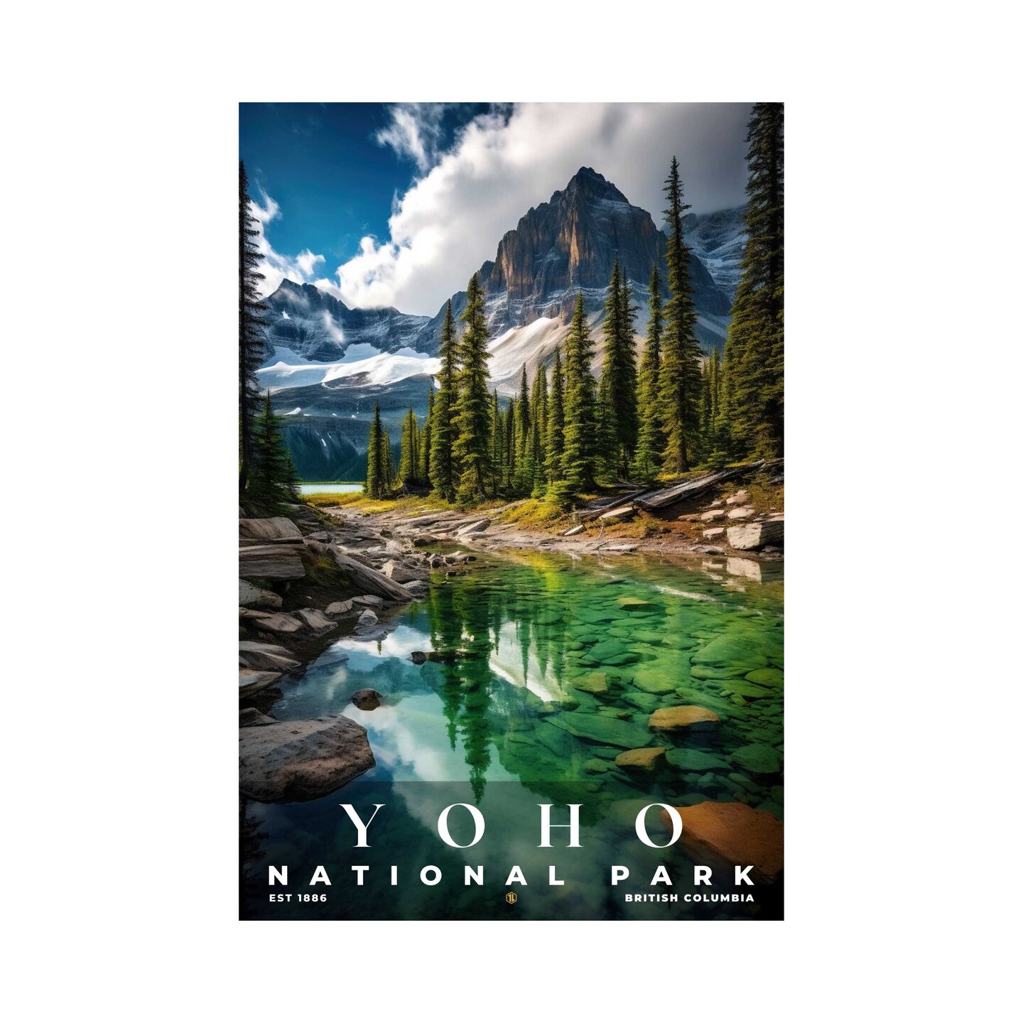 Yoho National Park Poster, Travel Print, Office Poster, Home Decor