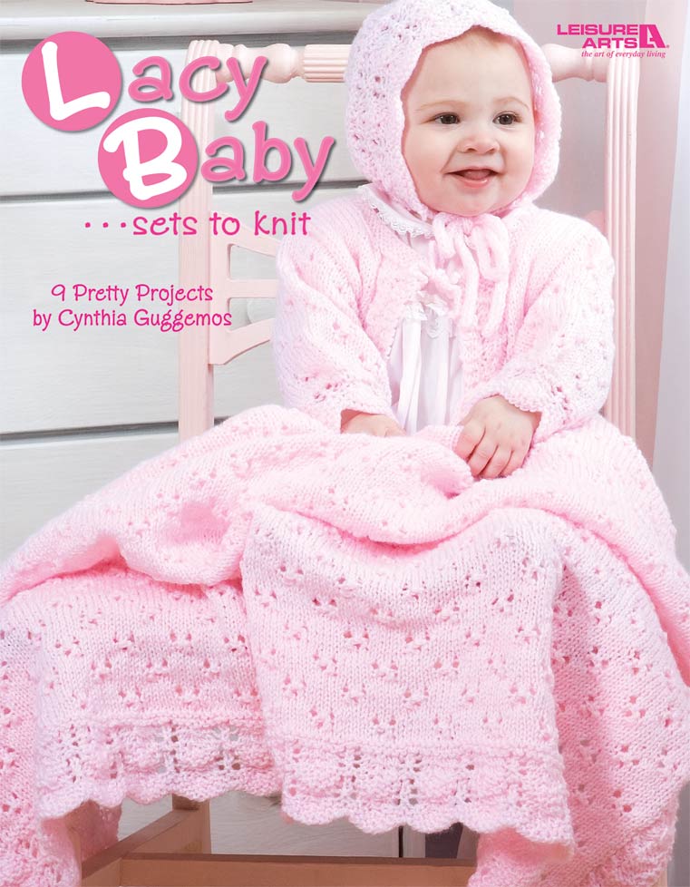 Leisure Arts Lacy Baby Sets To Knit Knitting Book