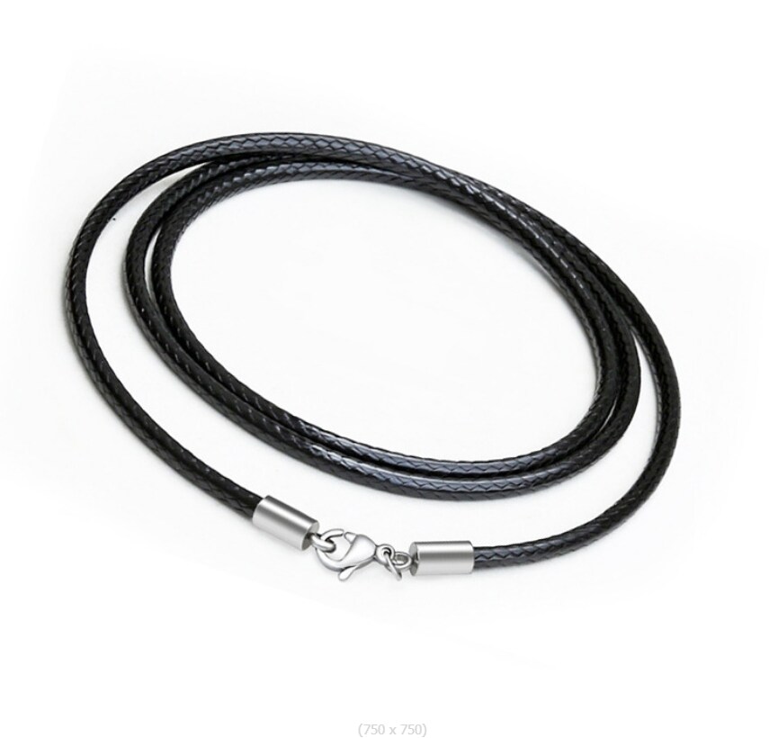 Leather Cord Bracelet, Silver, Leather, 2mm